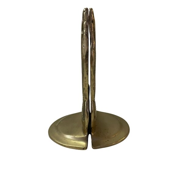 Vintage Brass Praying Hands Book Ends Used MCM - Picture 10 of 16